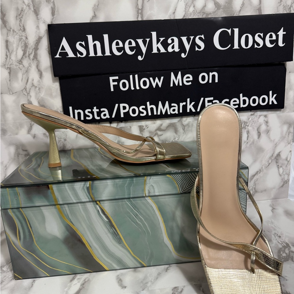 Elegant Gold Women's Heels